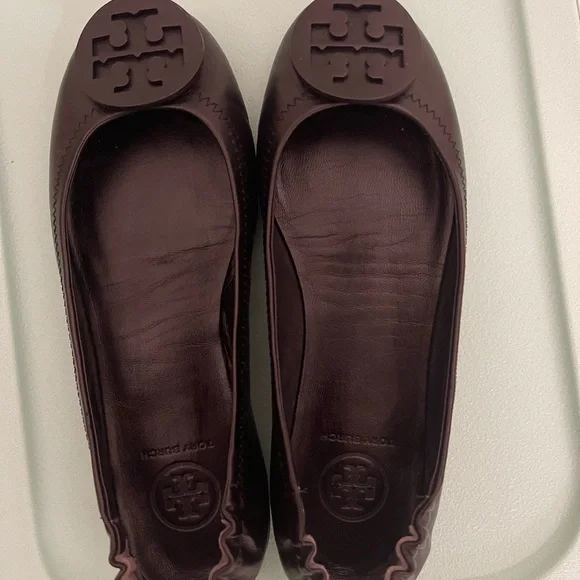 Tory Burch Leather Minnie Ballet Flats - Picture 5 of 7